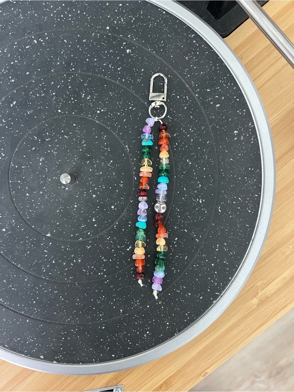 Multicolor Beaded Keychain Charm